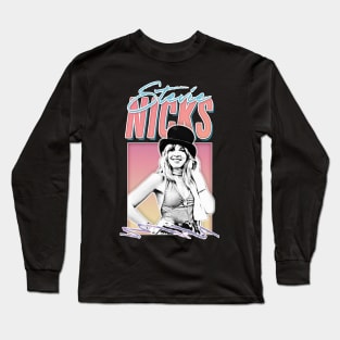 Stevie Nicks Retro Aesthetic Style Fan Design Long Sleeve T-Shirt